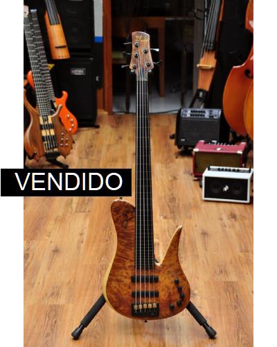 JCR ST5 Tuya Burl Fretless